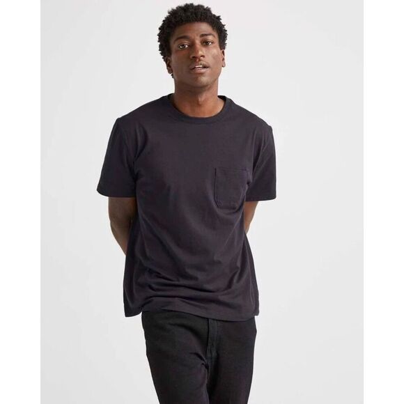 ✨Richer Poorer Crew Pocket Black Sz Medium Tee✨ - Picture 1 of 8